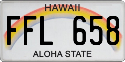 HI license plate FFL658