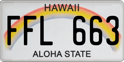 HI license plate FFL663