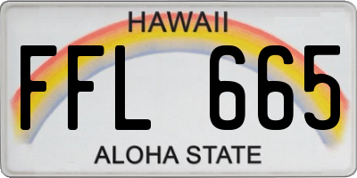HI license plate FFL665
