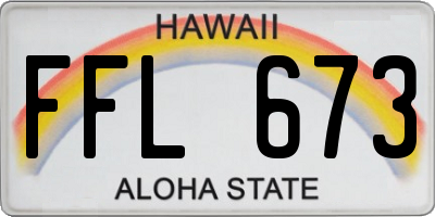HI license plate FFL673