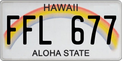 HI license plate FFL677