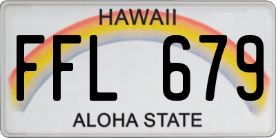 HI license plate FFL679