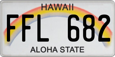 HI license plate FFL682