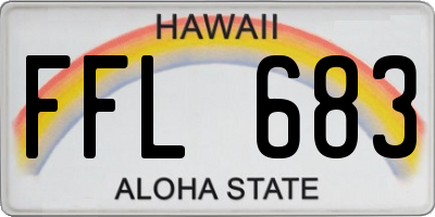 HI license plate FFL683