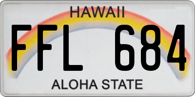 HI license plate FFL684