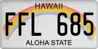 HI license plate FFL685
