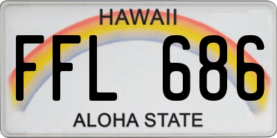 HI license plate FFL686