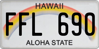HI license plate FFL690