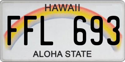 HI license plate FFL693