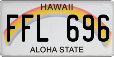 HI license plate FFL696