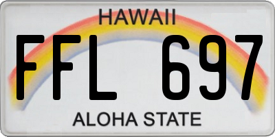 HI license plate FFL697