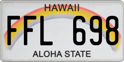 HI license plate FFL698
