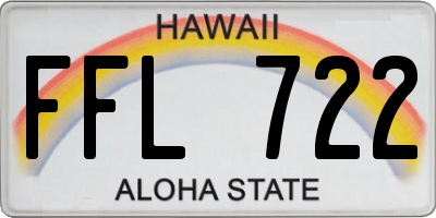 HI license plate FFL722