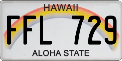 HI license plate FFL729