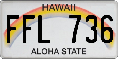 HI license plate FFL736