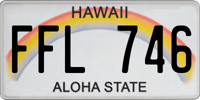 HI license plate FFL746