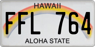 HI license plate FFL764