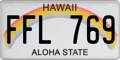 HI license plate FFL769