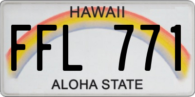 HI license plate FFL771
