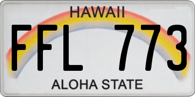 HI license plate FFL773
