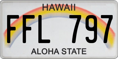 HI license plate FFL797