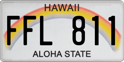 HI license plate FFL811