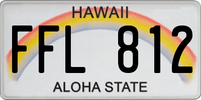 HI license plate FFL812