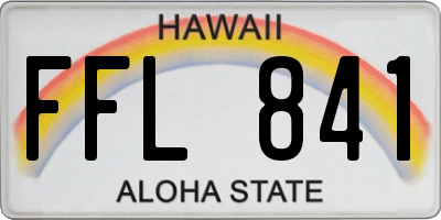 HI license plate FFL841