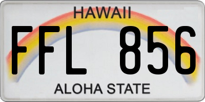 HI license plate FFL856