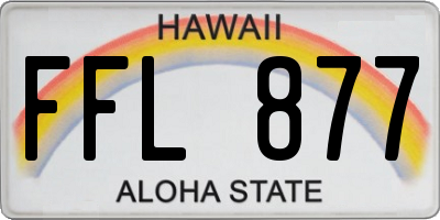 HI license plate FFL877