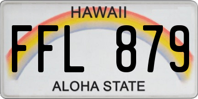 HI license plate FFL879