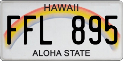 HI license plate FFL895