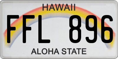 HI license plate FFL896