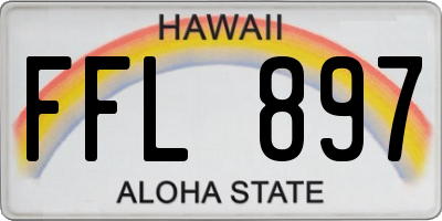 HI license plate FFL897