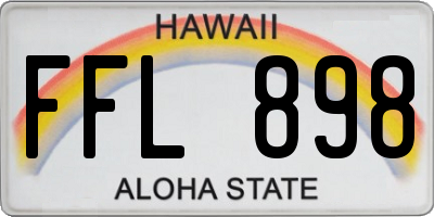 HI license plate FFL898