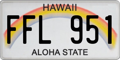 HI license plate FFL951