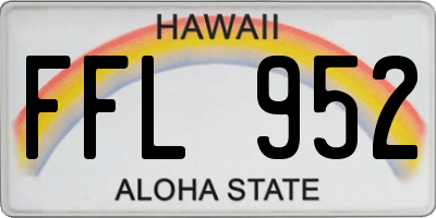 HI license plate FFL952
