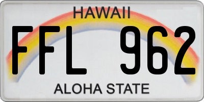 HI license plate FFL962