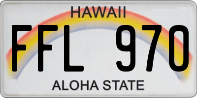 HI license plate FFL970