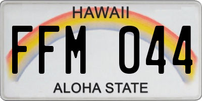 HI license plate FFM044