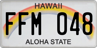 HI license plate FFM048
