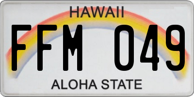 HI license plate FFM049
