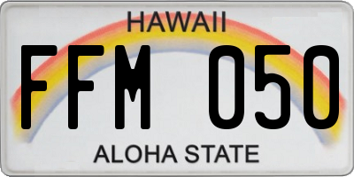 HI license plate FFM050