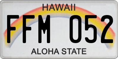HI license plate FFM052
