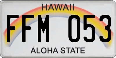 HI license plate FFM053