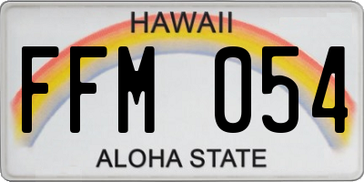 HI license plate FFM054