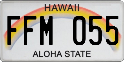 HI license plate FFM055