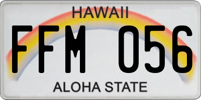HI license plate FFM056