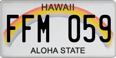 HI license plate FFM059