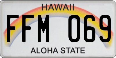 HI license plate FFM069